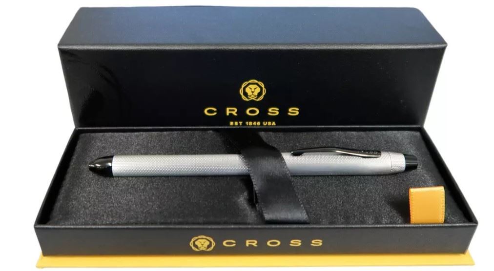 BOLÍGRAFO CROSS TECH 3+ MULTIFUNCIÓN PVD CROMADO TEXTURIZADO