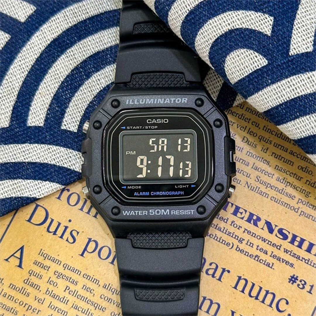 Reloj Casio Collection Black W-218H-1AVEF
